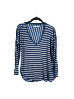 Madewell Brown‎ Black Stripe Long Sleeve Tee Size S
